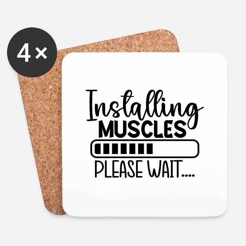 Installing Muscles - Untersetzer (4er-Set) - Weiß