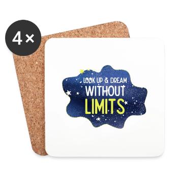 Look up and dream without limits - Coasters (set of 4) - white - Front