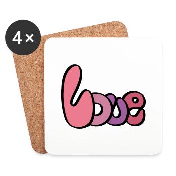 Me My Valentine - Untersetzer (4er-Set) - Weiß - Vorne