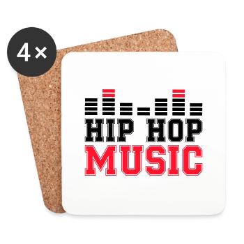 Musique Hip Hop - Dessous de verre (lot de 4) - blanc - Devant