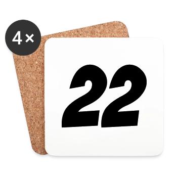 22 - Untersetzer (4er-Set) - Weiß - Vorne