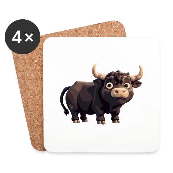 Taurus Comic - Coasters (set of 4) - white - Front