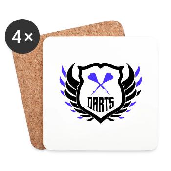 darts crest - Untersetzer (4er-Set) - Weiß - Vorne