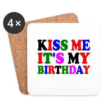 Its my birthday - Dessous de verre (lot de 4) - blanc - Devant