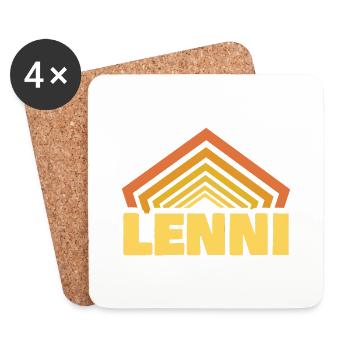 Lenni - Dessous de verre (lot de 4) - blanc - Devant
