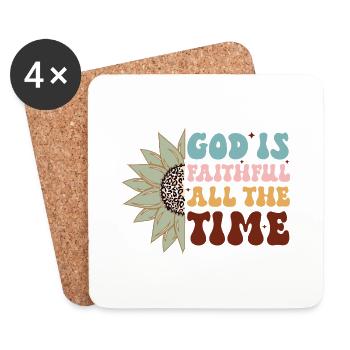 Gott ist gut, allezeit - Untersetzer (4er-Set) - Weiß - Vorne