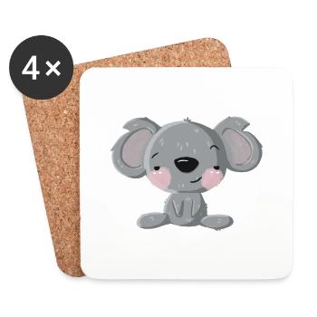 Flirt Koala - Untersetzer (4er-Set) - Weiß - Vorne