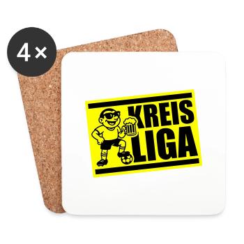 Kreisliga Football - Coasters (set of 4) - white - Front