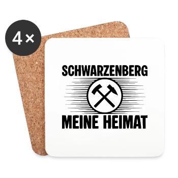 Schwarzenberg meine Heimat - Untersetzer (4er-Set) - Weiß - Vorne