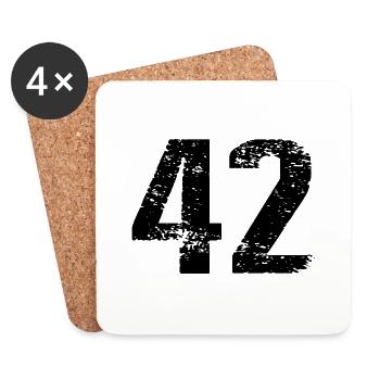 42 Number Leotard - Coasters (set of 4) - white - Front