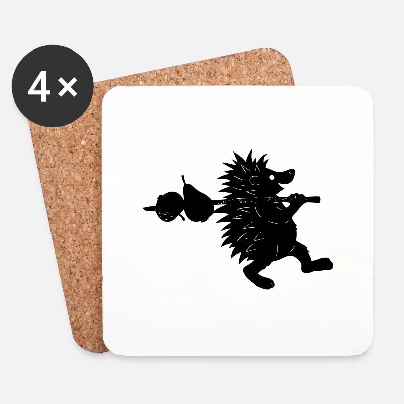 igel - Untersetzer (4er-Set) - Weiß