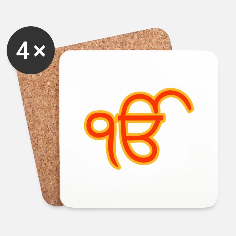 Ek Onkar - Coasters (set of 4) - white