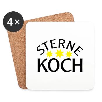 Sternekoch - Untersetzer (4er-Set) - Weiß - Vorne