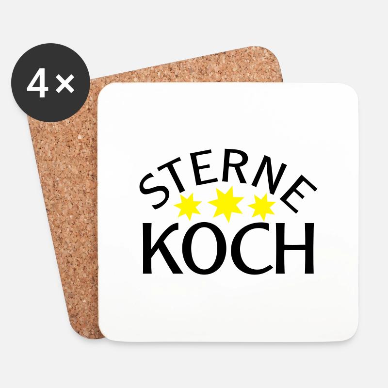 Sternekoch - Untersetzer (4er-Set) - Weiß