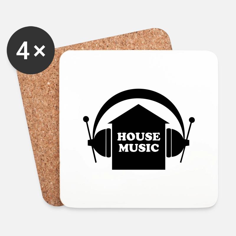 House music - Untersetzer (4er-Set) - Weiß