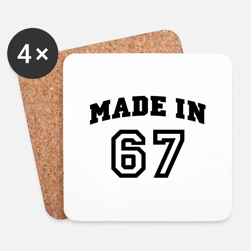 mp_madein67a - Coasters (set of 4) - white
