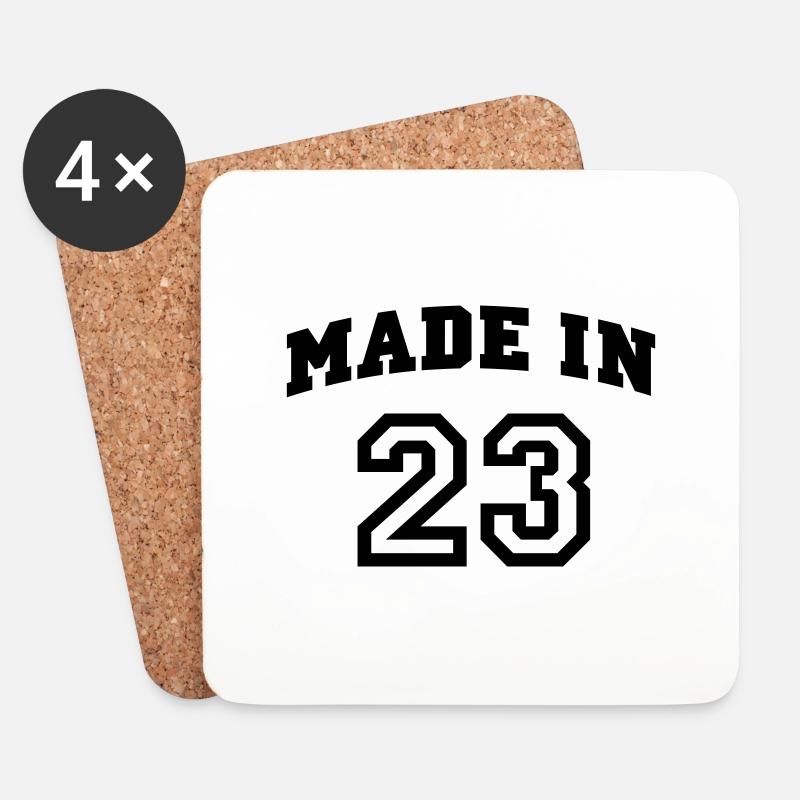 mp_madein23a - Coasters (set of 4) - white