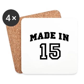 mp_madein15a - Coasters (set of 4) - white - Front