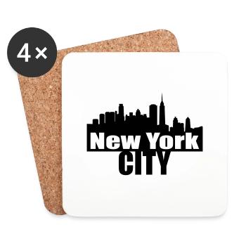 nyc NEW YORK CITY - Dessous de verre (lot de 4) - blanc - Devant
