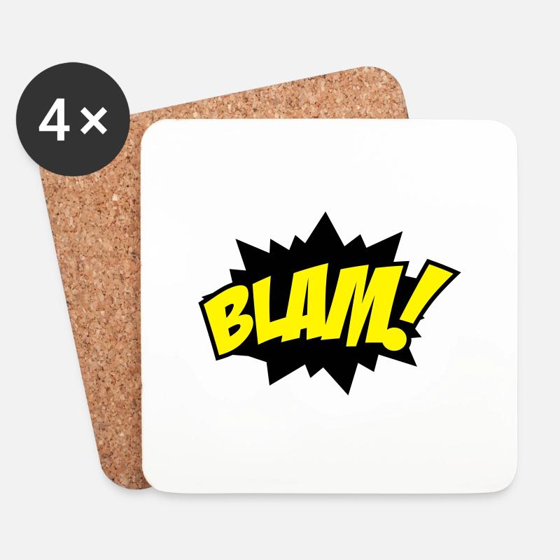 explosion - Coasters (set of 4) - white