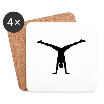 Yoga - Untersetzer (4er-Set) - Weiß - Vorne