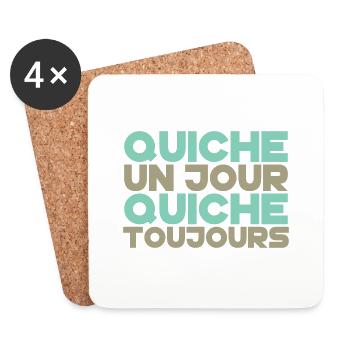 Lorraine Quiche un jour - Dessous de verre (lot de 4) - blanc - Devant