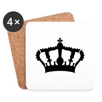 Krone / Crown - Untersetzer (4er-Set) - Weiß - Vorne