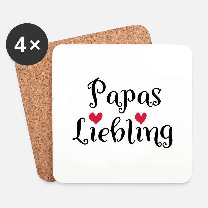 Papas Liebling - Untersetzer (4er-Set) - Weiß