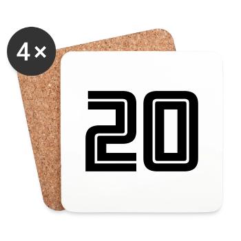 20 - Coasters (set of 4) - white - Front