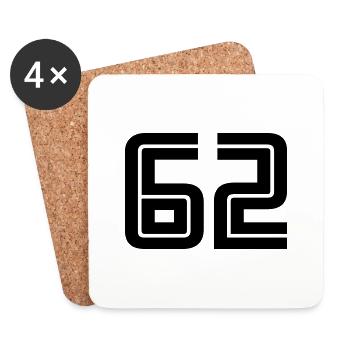 62 - Dessous de verre (lot de 4) - blanc - Devant