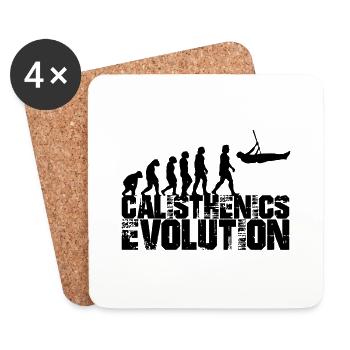 calisthenics evolution - Untersetzer (4er-Set) - Weiß - Vorne