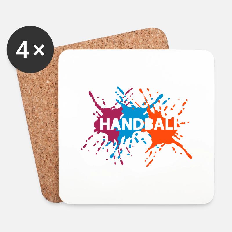 3 Splash Handball - Untersetzer (4er-Set) - Weiß