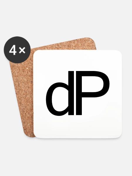 dP klein - Untersetzer (4er-Set) - Weiß