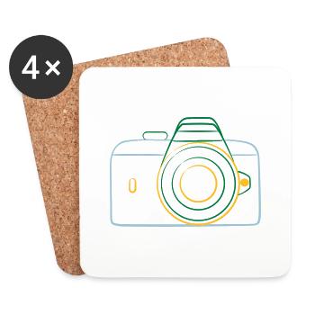 camera - Coasters (set of 4) - white - Front