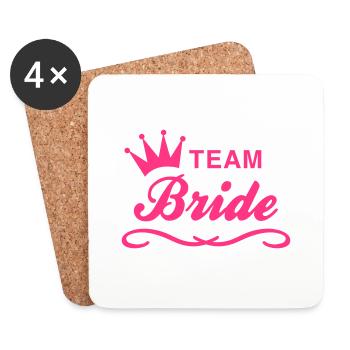 Team Bride - Untersetzer (4er-Set) - Weiß - Vorne