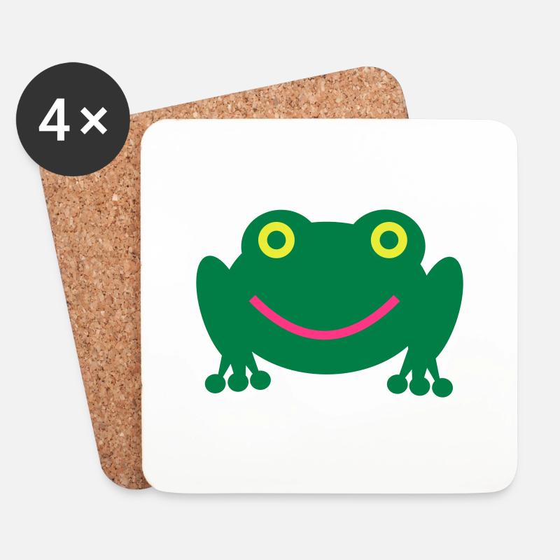 Frosch - Untersetzer (4er-Set) - Weiß