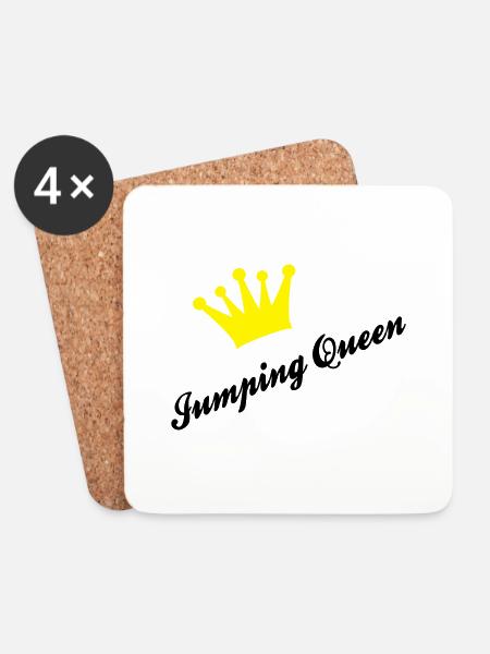 Springreiten - Untersetzer (4er-Set) - Weiß