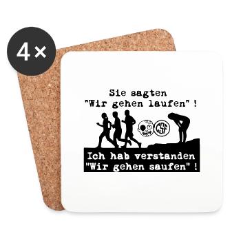 Sie sagten Wir gehen laufen ... - Untersetzer (4er-Set) - Weiß - Vorne