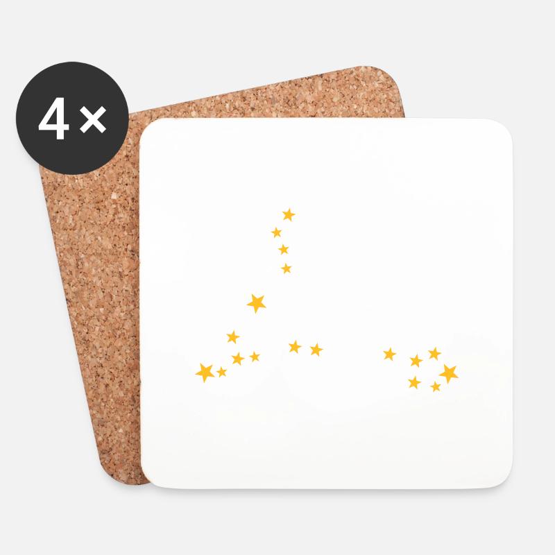 Pisces constellation - Coasters (set of 4) - white