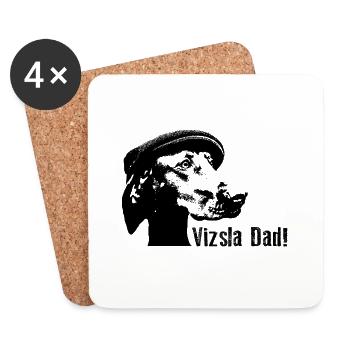 Magyar Vizsla Dad - Untersetzer (4er-Set) - Weiß - Vorne