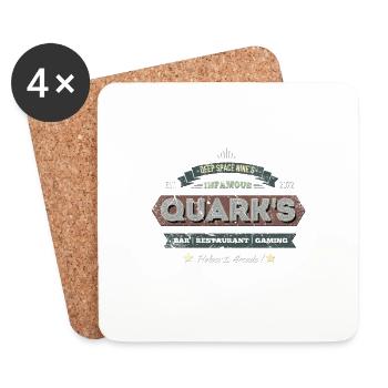 Retro Quarks Bar Logo - Coasters (set of 4) - white - Front