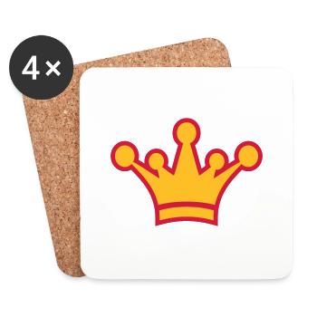crown_symbol_2c - Untersetzer (4er-Set) - Weiß - Vorne