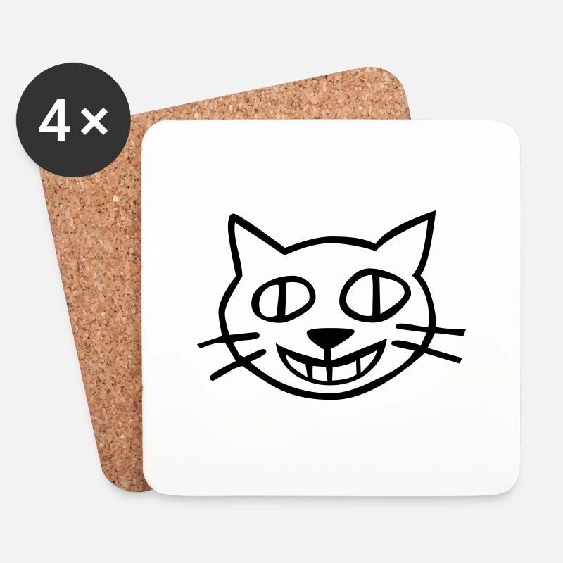 cat kids animal - Untersetzer (4er-Set) - Weiß