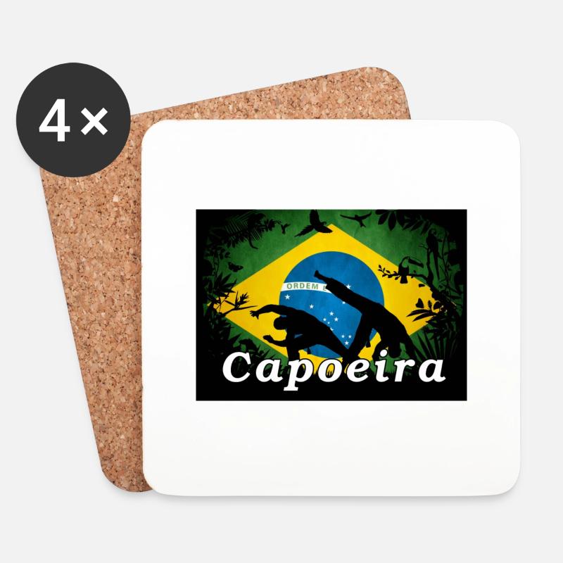 capoeira wald brasilien - Untersetzer (4er-Set) - Weiß