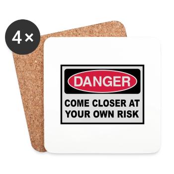 2541614 15144461 danger - Untersetzer (4er-Set) - Weiß - Vorne