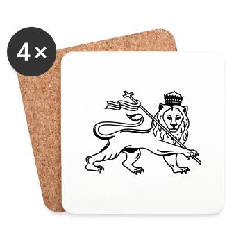 Reggae lion eu - Coasters (set of 4) - white - Front