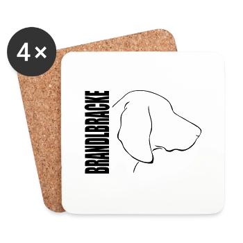 Brandlbracke Profile Hunting Dog Hunting Dogs Wilsigns - Coasters (set of 4) - white - Front