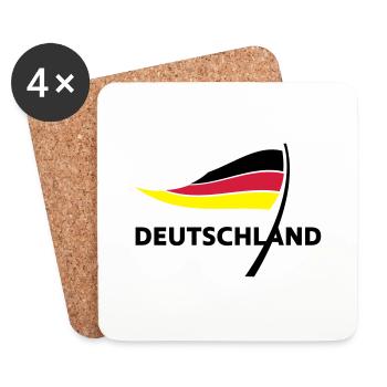 Deutschland - Untersetzer (4er-Set) - Weiß - Vorne