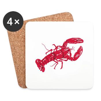 LobsterColoredTee - Coasters (set of 4) - white - Front
