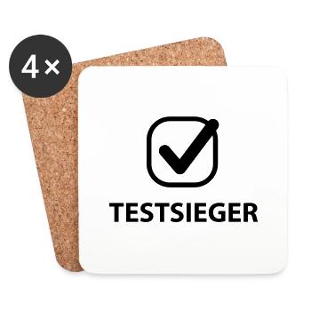 Test de Sieger Design - Dessous de verre (lot de 4) - blanc - Devant